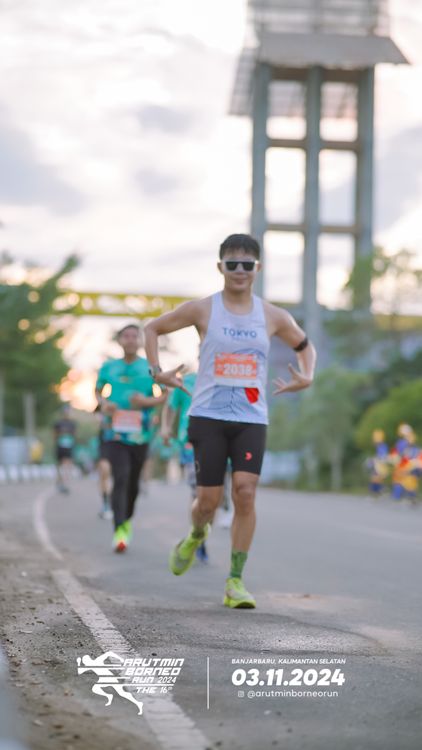 Race photo from Arutmin Borneo Run 2024