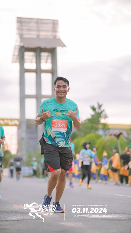 Race photo from Arutmin Borneo Run 2024