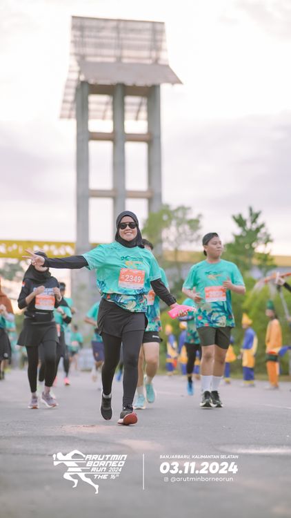Race photo from Arutmin Borneo Run 2024