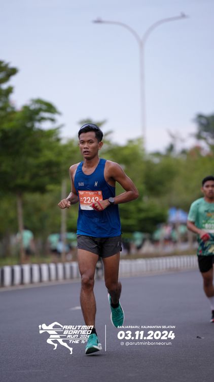 Race photo from Arutmin Borneo Run 2024