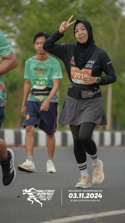 Race photo from Arutmin Borneo Run 2024