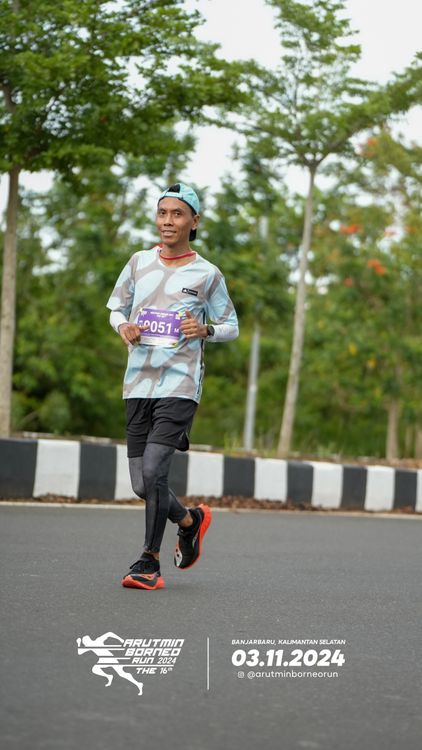 Race photo from Arutmin Borneo Run 2024