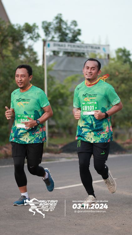 Race photo from Arutmin Borneo Run 2024