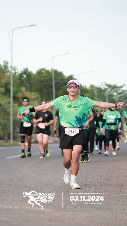 Race photo from Arutmin Borneo Run 2024