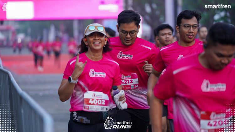 Race photo from Smartfren Run 2025 