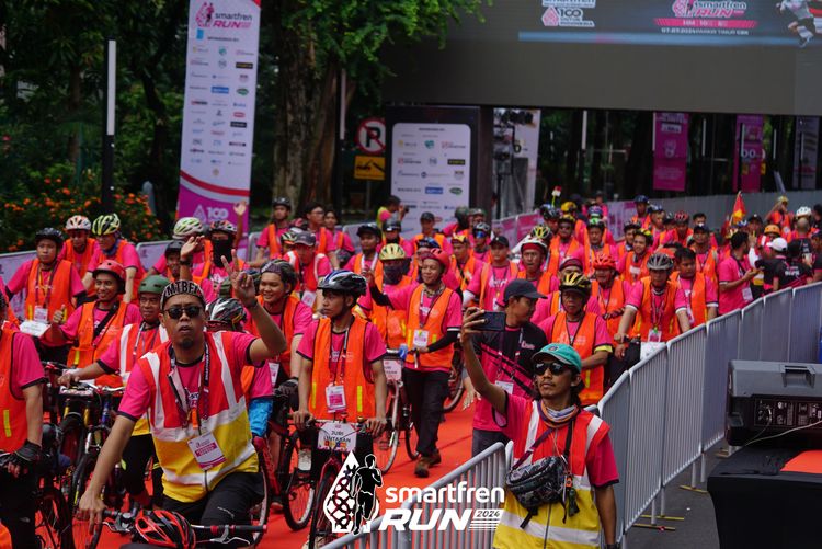 Race photo from Smartfren Run 2024