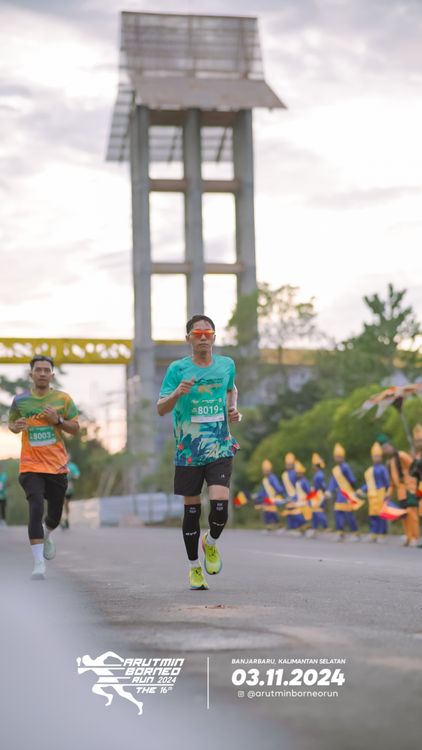 Race photo from Arutmin Borneo Run 2024