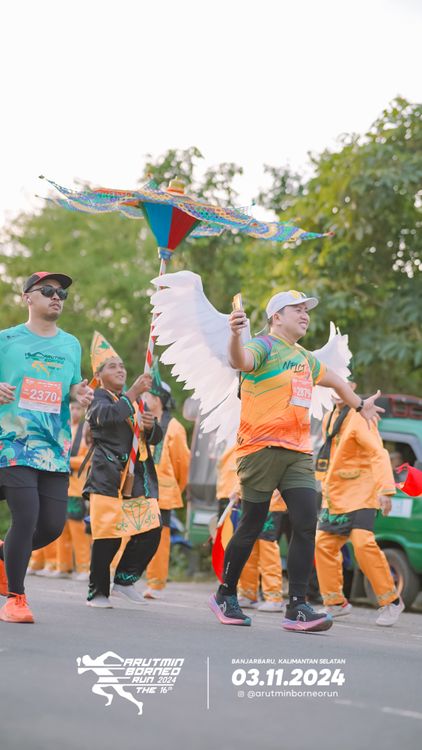 Race photo from Arutmin Borneo Run 2024
