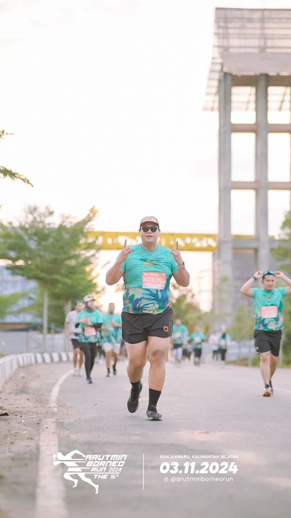 Race photo from Arutmin Borneo Run 2024