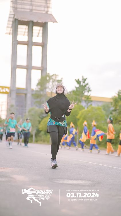 Race photo from Arutmin Borneo Run 2024