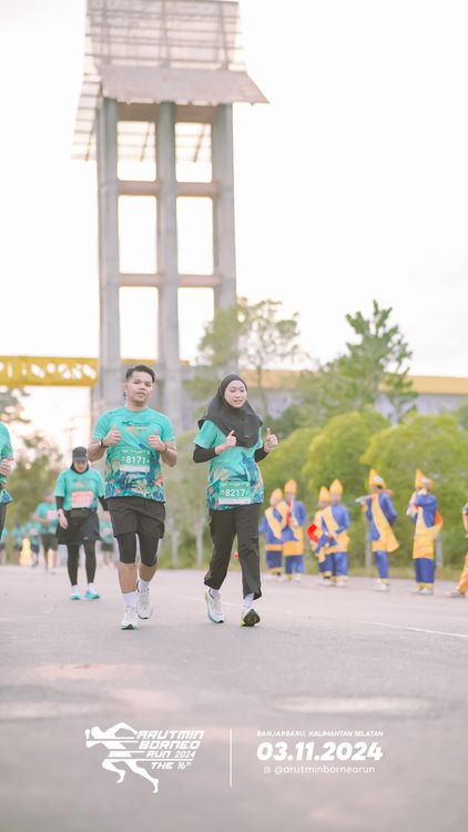 Race photo from Arutmin Borneo Run 2024