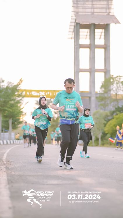Race photo from Arutmin Borneo Run 2024