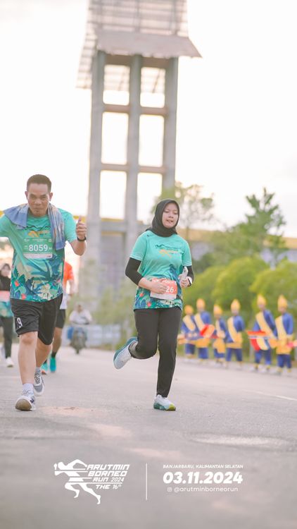 Race photo from Arutmin Borneo Run 2024