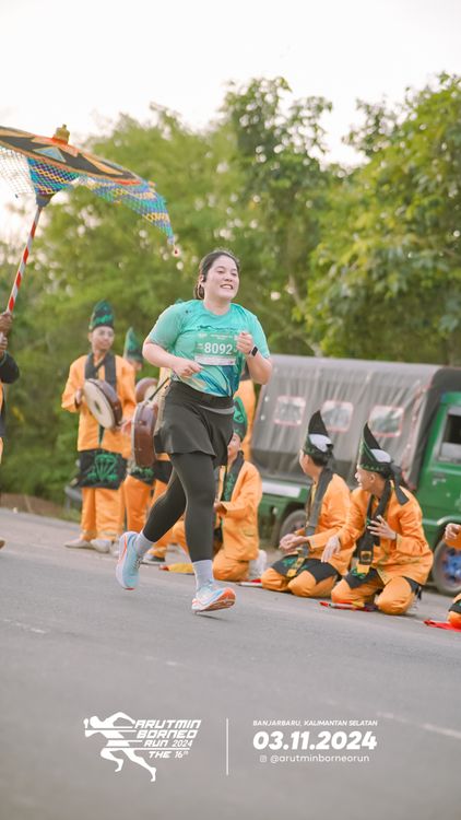 Race photo from Arutmin Borneo Run 2024