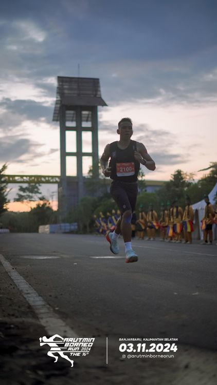Race photo from Arutmin Borneo Run 2024