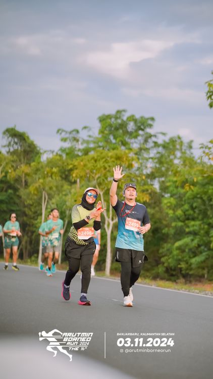 Race photo from Arutmin Borneo Run 2024