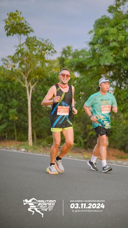 Race photo from Arutmin Borneo Run 2024