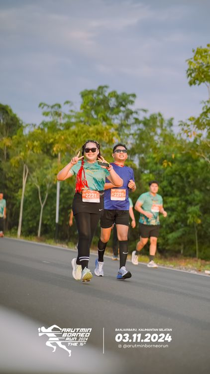 Race photo from Arutmin Borneo Run 2024