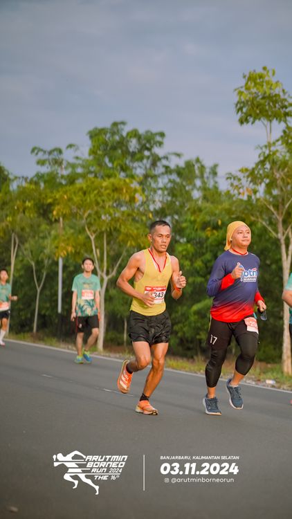 Race photo from Arutmin Borneo Run 2024