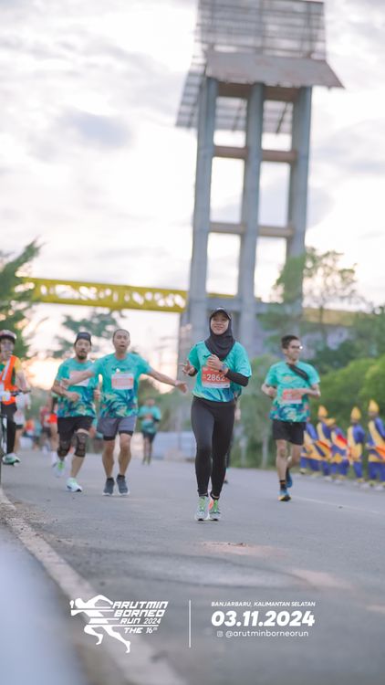 Race photo from Arutmin Borneo Run 2024