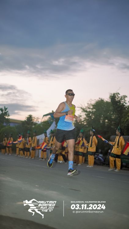 Race photo from Arutmin Borneo Run 2024