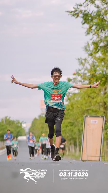 Race photo from Arutmin Borneo Run 2024