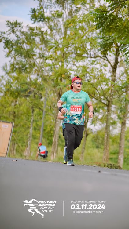 Race photo from Arutmin Borneo Run 2024