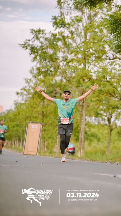 Race photo from Arutmin Borneo Run 2024
