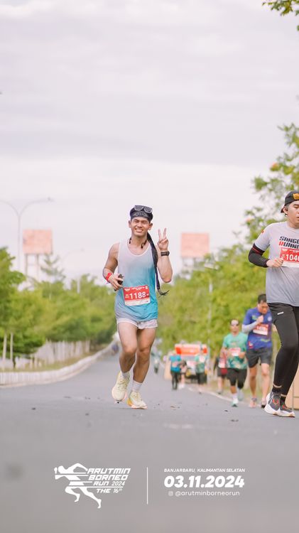 Race photo from Arutmin Borneo Run 2024