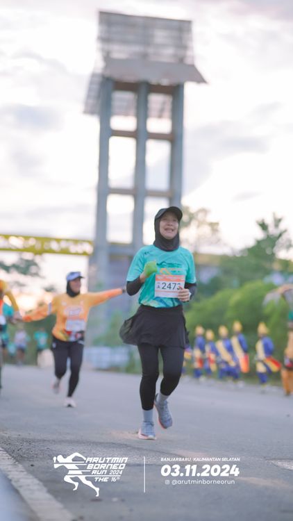 Race photo from Arutmin Borneo Run 2024