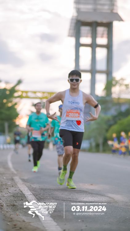 Race photo from Arutmin Borneo Run 2024