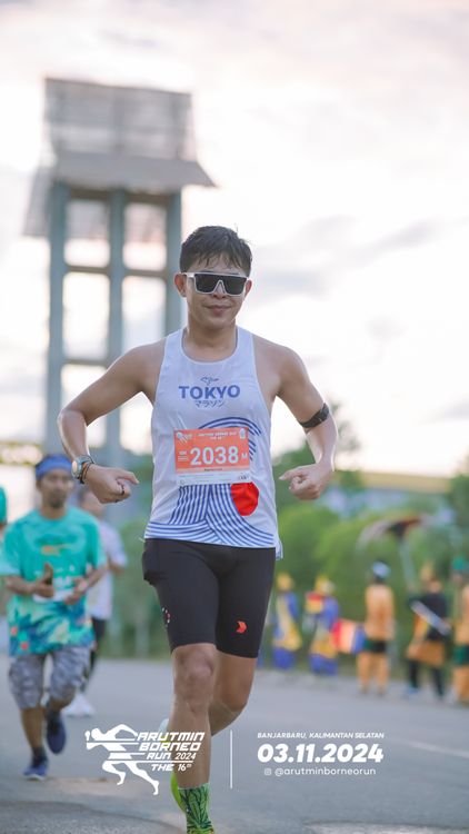 Race photo from Arutmin Borneo Run 2024