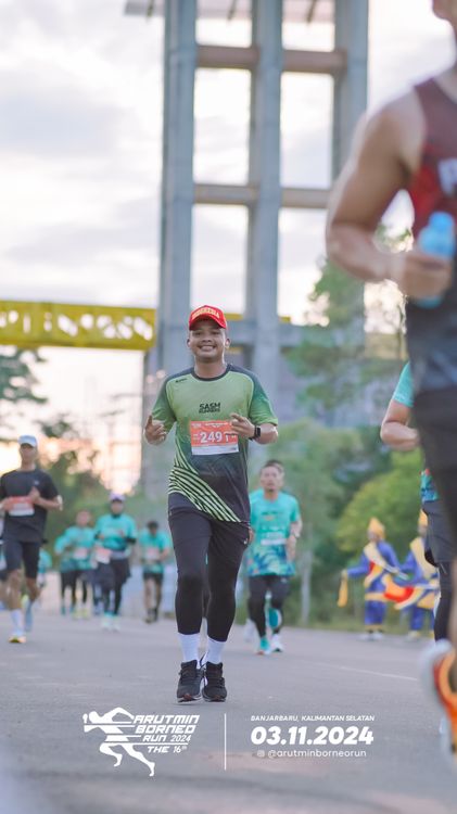 Race photo from Arutmin Borneo Run 2024