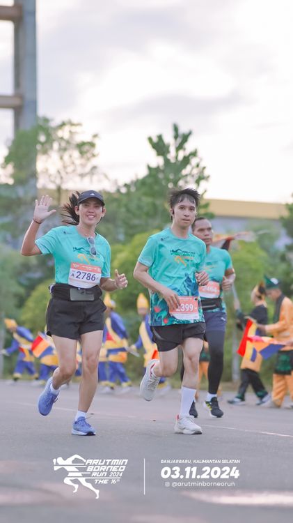Race photo from Arutmin Borneo Run 2024