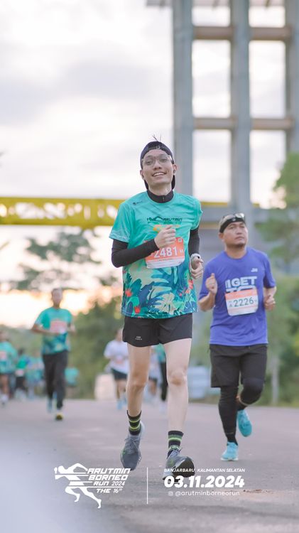 Race photo from Arutmin Borneo Run 2024