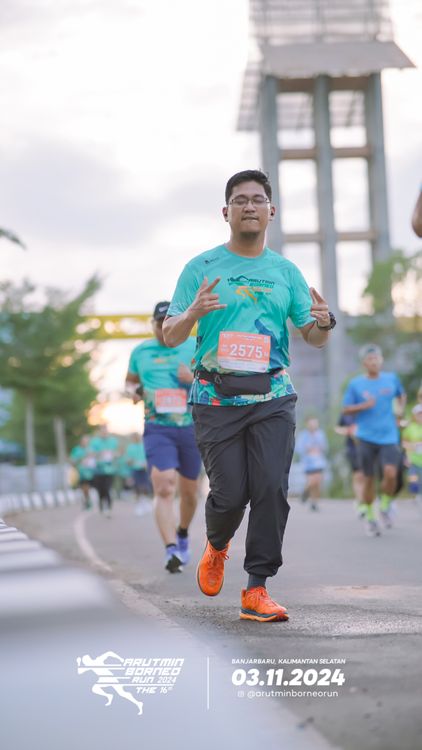 Race photo from Arutmin Borneo Run 2024