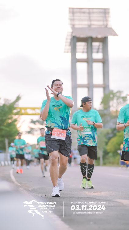 Race photo from Arutmin Borneo Run 2024