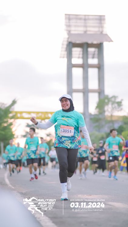 Race photo from Arutmin Borneo Run 2024