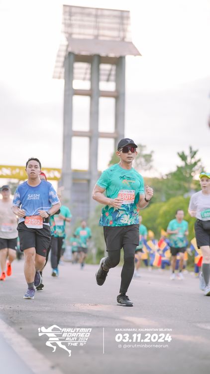 Race photo from Arutmin Borneo Run 2024