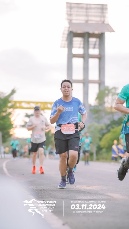 Race photo from Arutmin Borneo Run 2024
