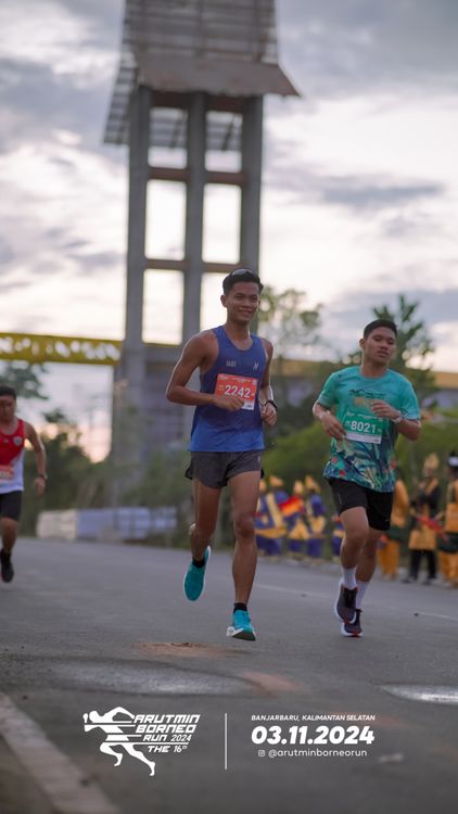 Race photo from Arutmin Borneo Run 2024