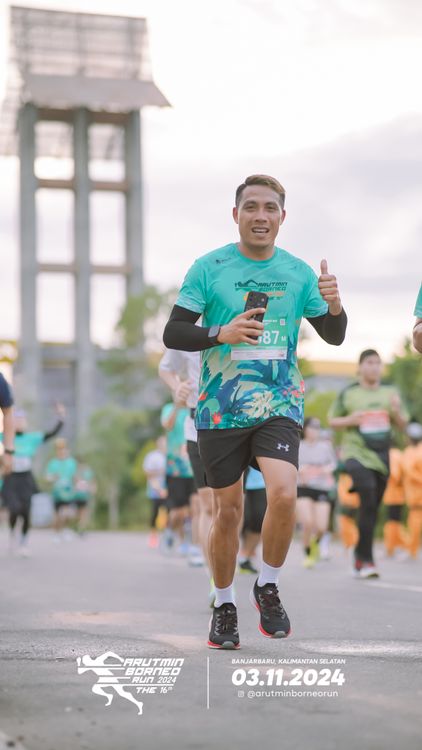 Race photo from Arutmin Borneo Run 2024