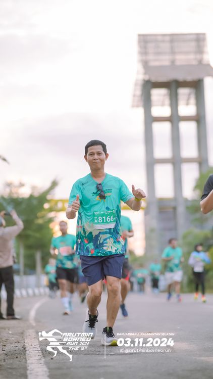 Race photo from Arutmin Borneo Run 2024
