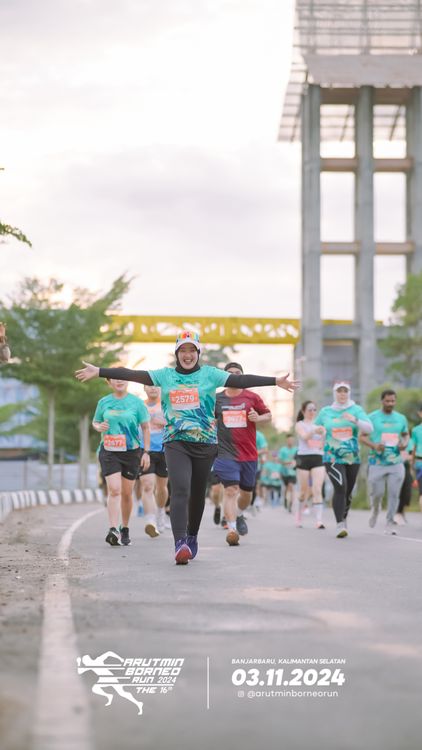 Race photo from Arutmin Borneo Run 2024