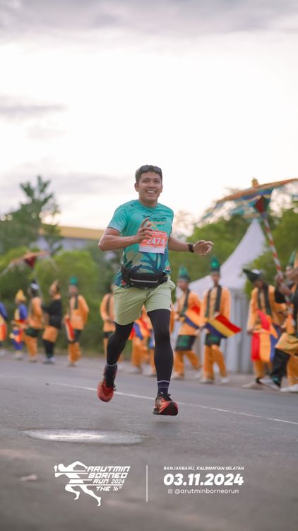 Race photo from Arutmin Borneo Run 2024