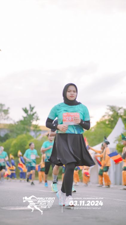 Race photo from Arutmin Borneo Run 2024