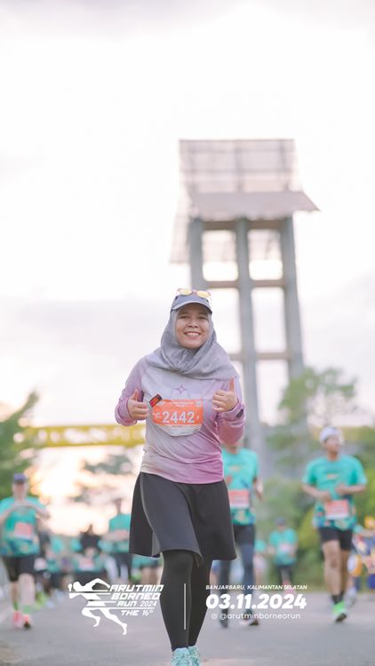 Race photo from Arutmin Borneo Run 2024