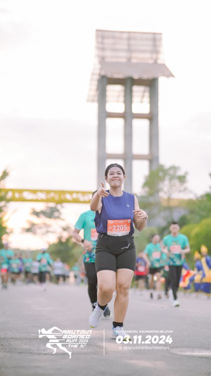 Race photo from Arutmin Borneo Run 2024