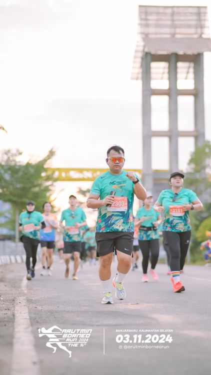 Race photo from Arutmin Borneo Run 2024