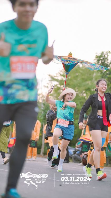 Race photo from Arutmin Borneo Run 2024